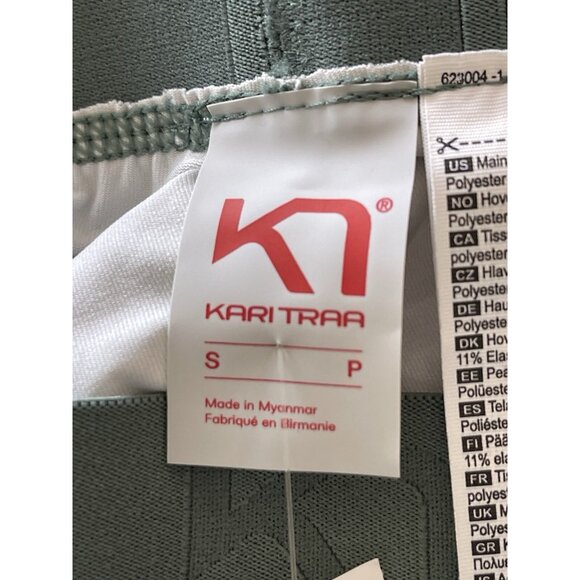 Kari Traa Leggings Pants Base Layer Size Small Green Stretch Skiing Ladies - Picture 7 of 9